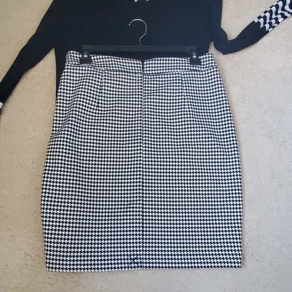 NWT H&M houndstooth pencil skirt - Picture 2 of 5